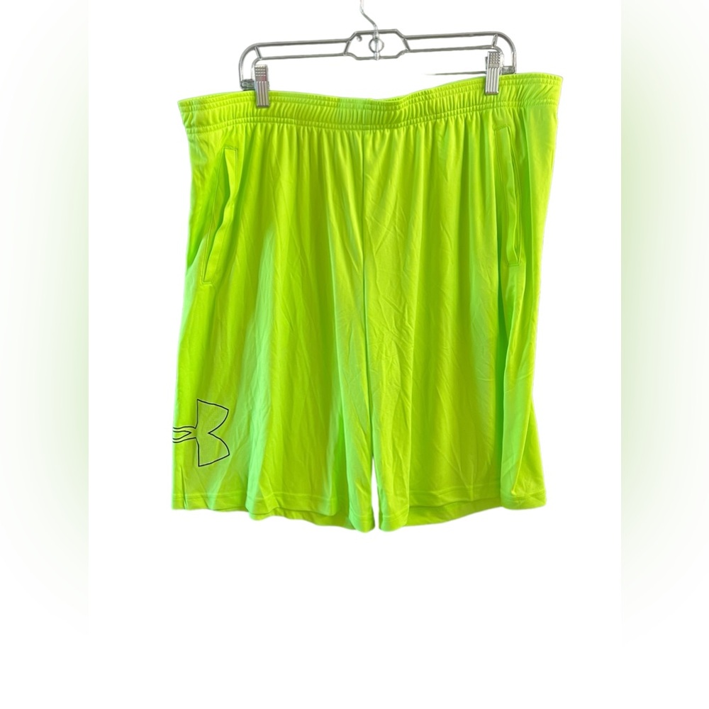 Under Armour 2XXLT men’s neon green basketball shorts